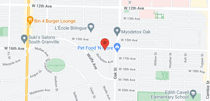 map of 1066 W 16TH AVENUE